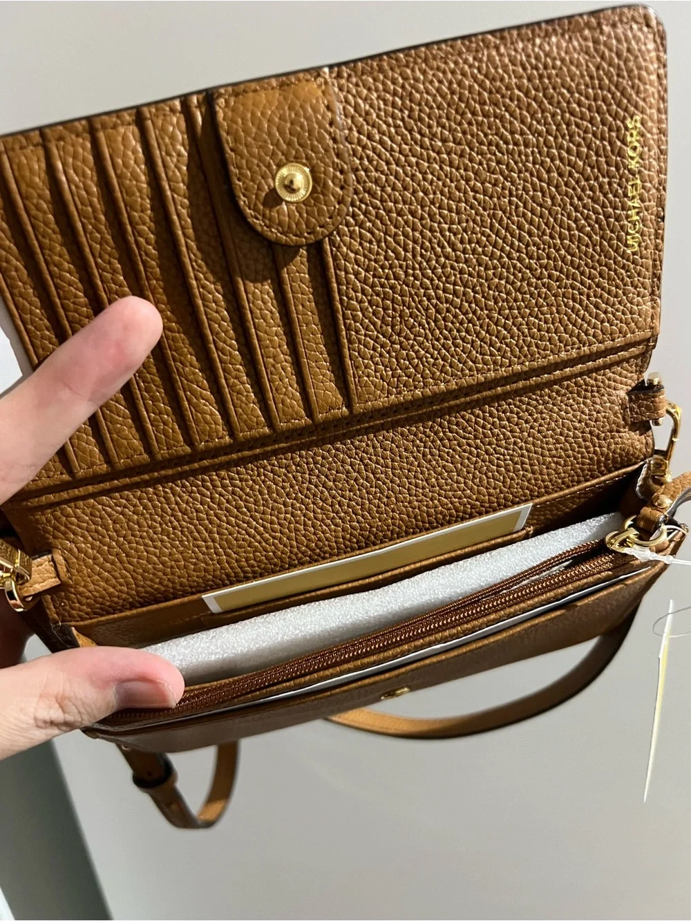 Michael Kors Dark Brown and Tan Signature Crossbody